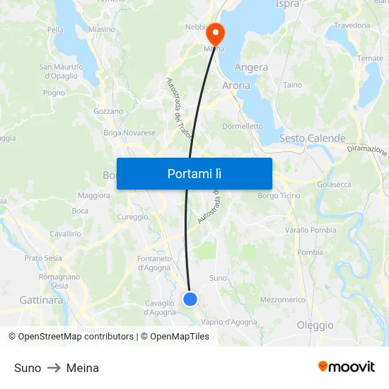 Suno to Meina map
