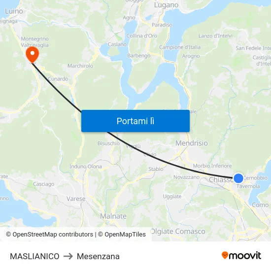 MASLIANICO to Mesenzana map