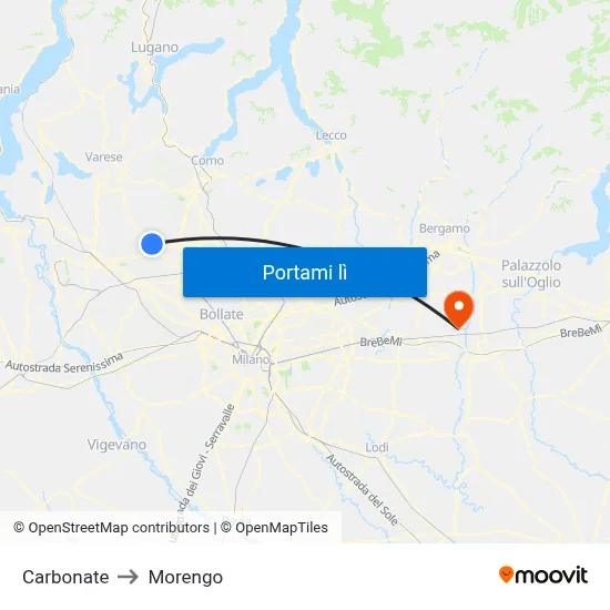 Carbonate to Morengo map