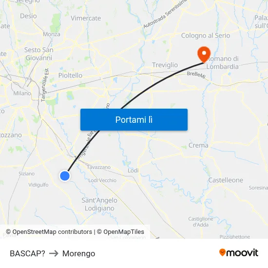BASCAP? to Morengo map