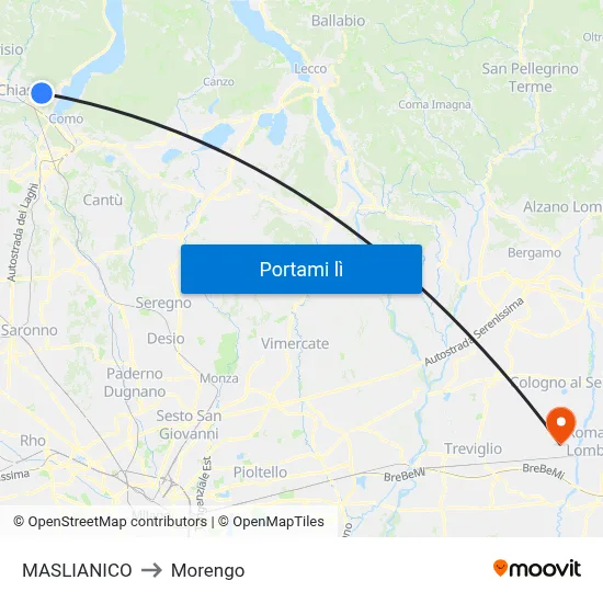 MASLIANICO to Morengo map