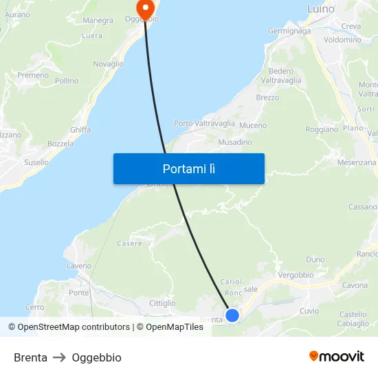Brenta to Oggebbio map