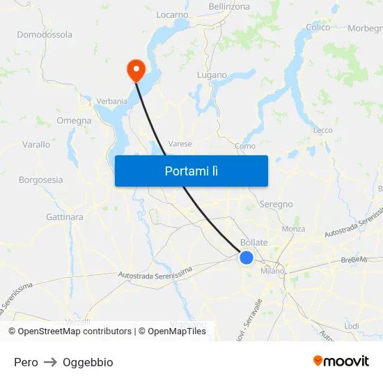 Pero to Oggebbio map
