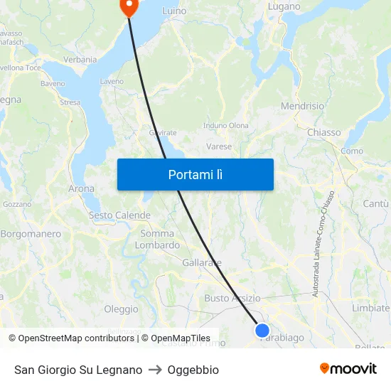 San Giorgio Su Legnano to Oggebbio map