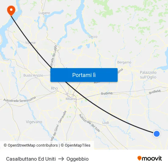 Casalbuttano Ed Uniti to Oggebbio map