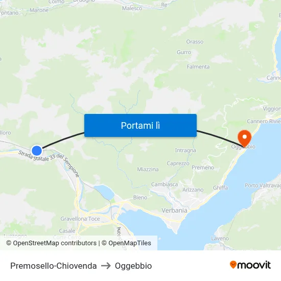 Premosello-Chiovenda to Oggebbio map