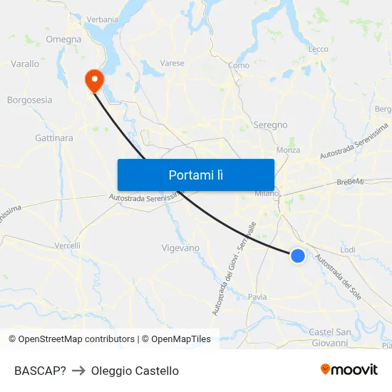 BASCAP? to Oleggio Castello map