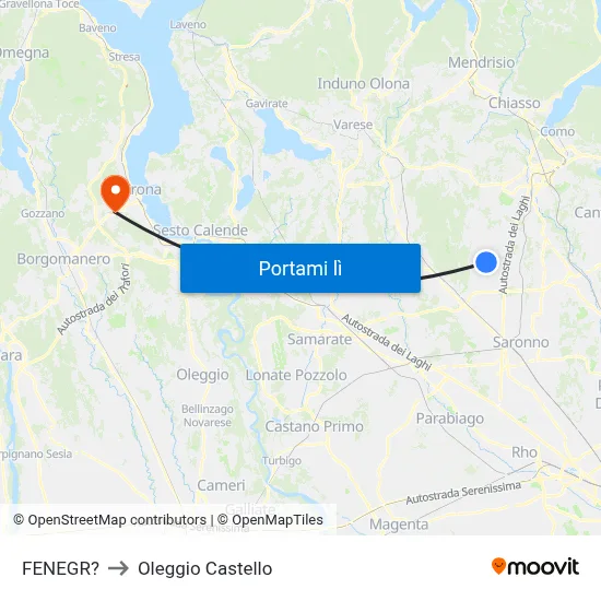 FENEGR? to Oleggio Castello map