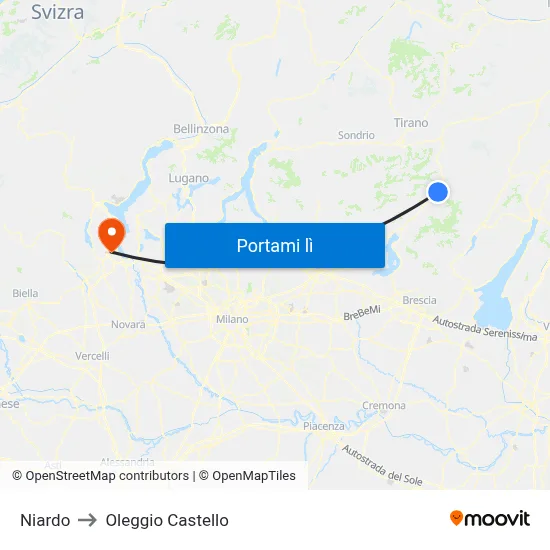 Niardo to Oleggio Castello map