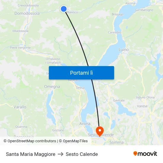 Santa Maria Maggiore to Sesto Calende map