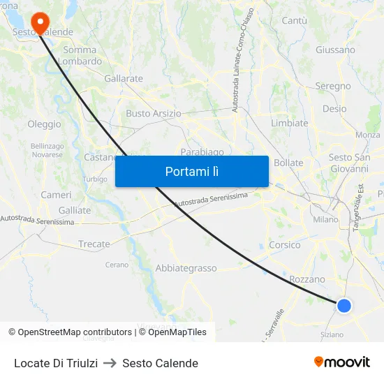 Locate Di Triulzi to Sesto Calende map