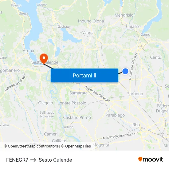 FENEGR? to Sesto Calende map