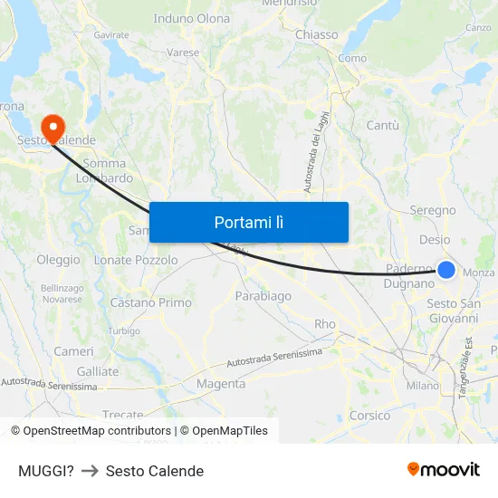 MUGGI? to Sesto Calende map