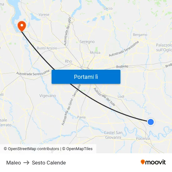Maleo to Sesto Calende map
