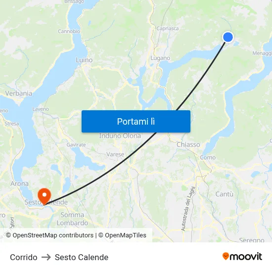 Corrido to Sesto Calende map