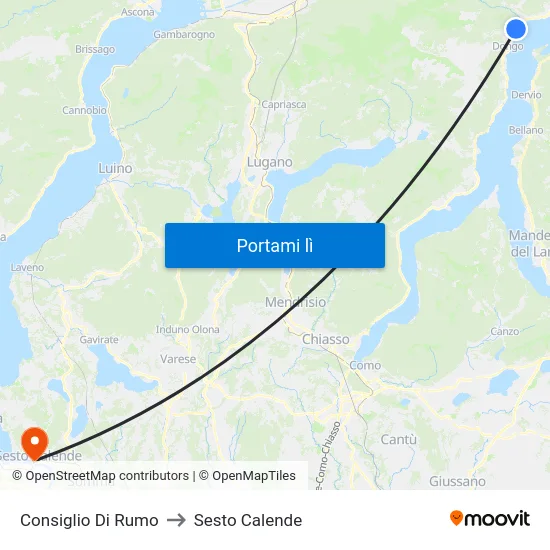 Consiglio Di Rumo to Sesto Calende map