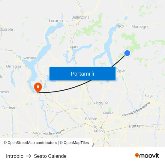 Introbio to Sesto Calende map