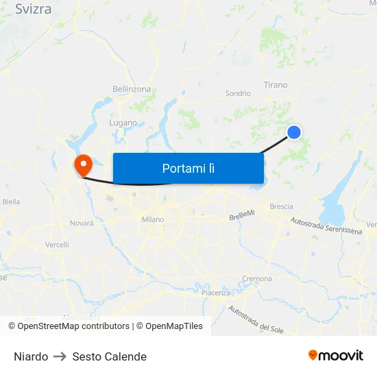 Niardo to Sesto Calende map