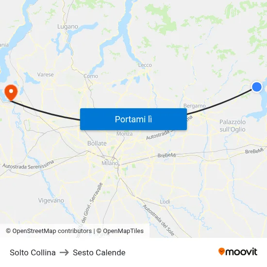 Solto Collina to Sesto Calende map