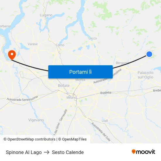 Spinone Al Lago to Sesto Calende map