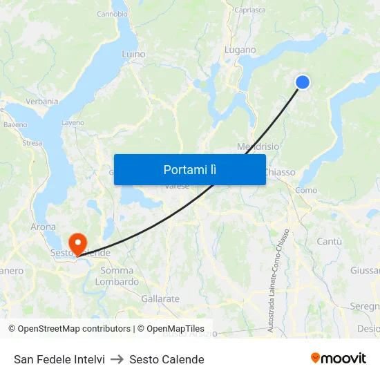 San Fedele Intelvi to Sesto Calende map