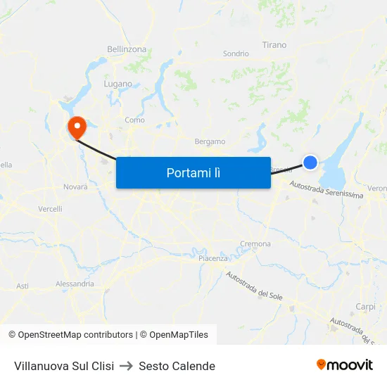 Villanuova Sul Clisi to Sesto Calende map