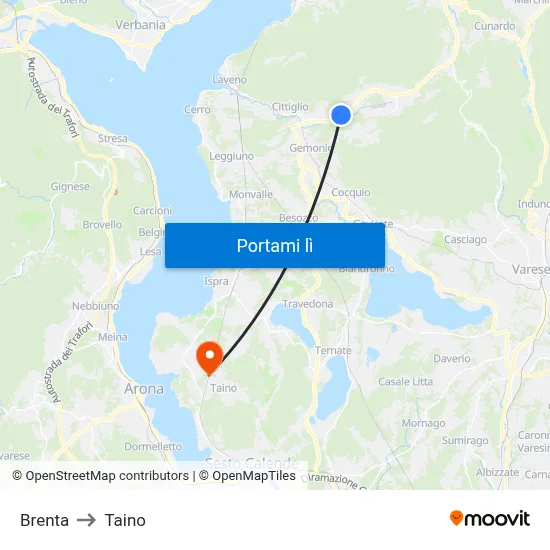 Brenta to Taino map