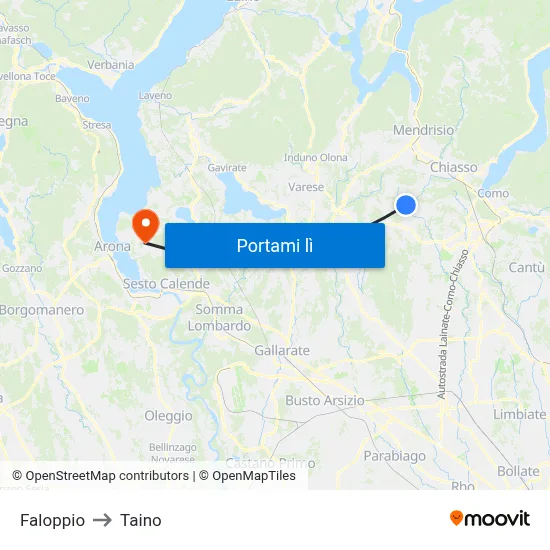 Faloppio to Taino map