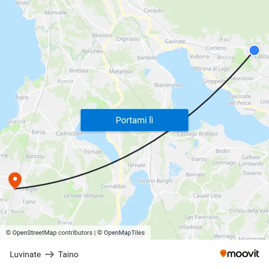 Luvinate to Taino map