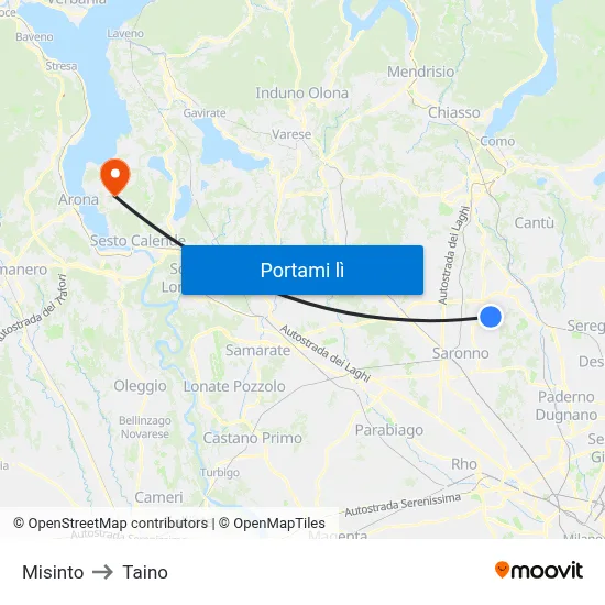 Misinto to Taino map