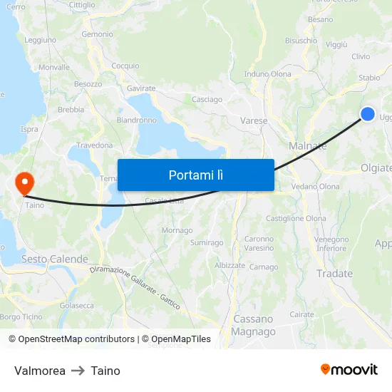 Valmorea to Taino map