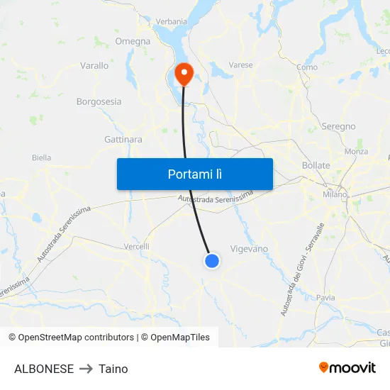 ALBONESE to Taino map