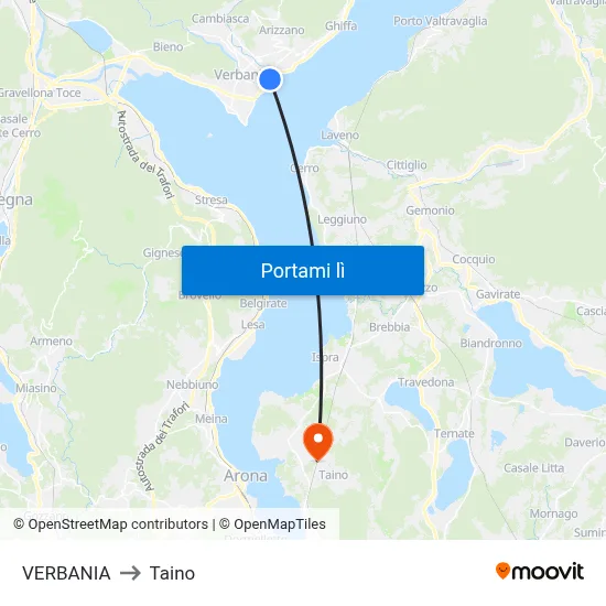 VERBANIA to Taino map