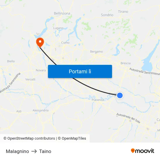 Malagnino to Taino map
