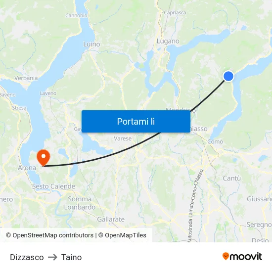 Dizzasco to Taino map