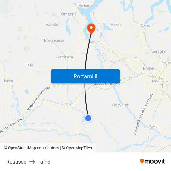 Rosasco to Taino map