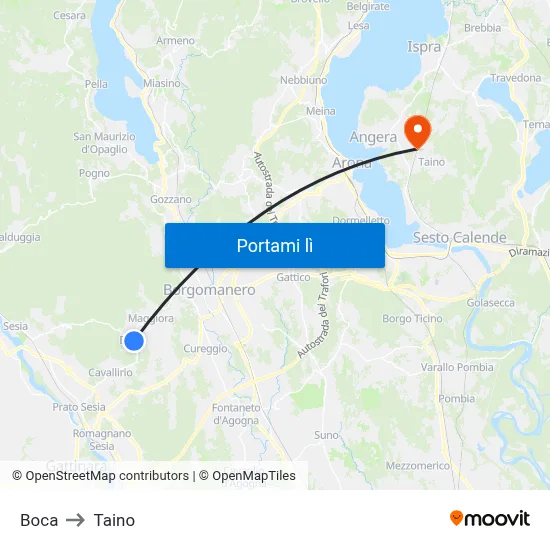 Boca to Taino map