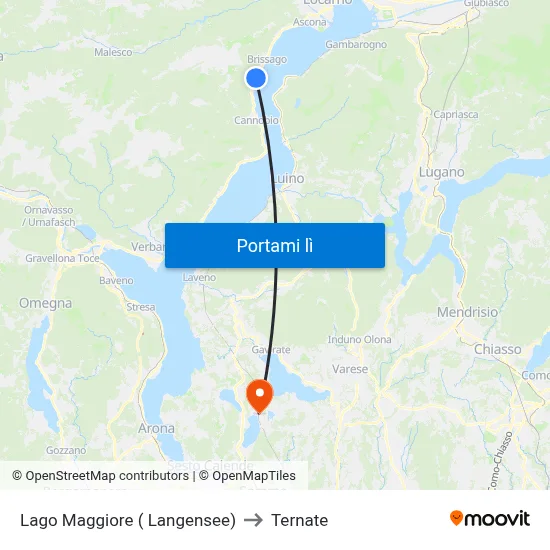 Lago Maggiore ( Langensee) to Ternate map