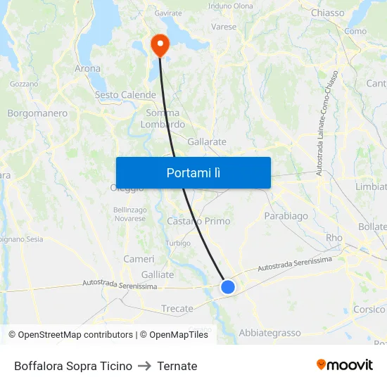 Boffalora Sopra Ticino to Ternate map
