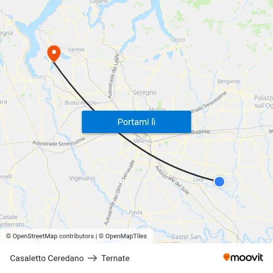 Casaletto Ceredano to Ternate map