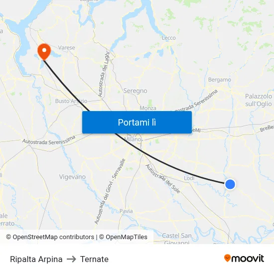 Ripalta Arpina to Ternate map
