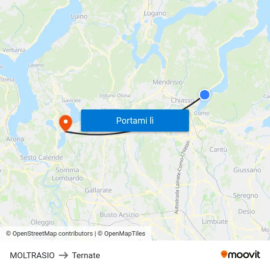 MOLTRASIO to Ternate map