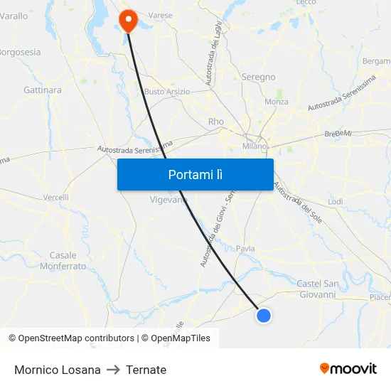 Mornico Losana to Ternate map