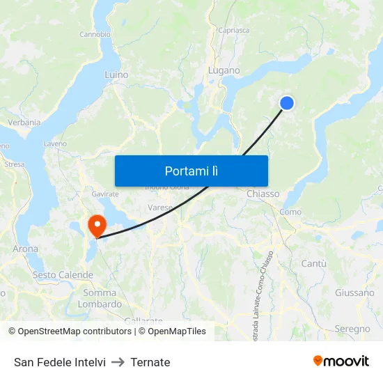 San Fedele Intelvi to Ternate map
