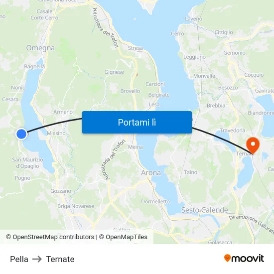Pella to Ternate map