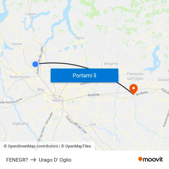FENEGR? to Urago D' Oglio map