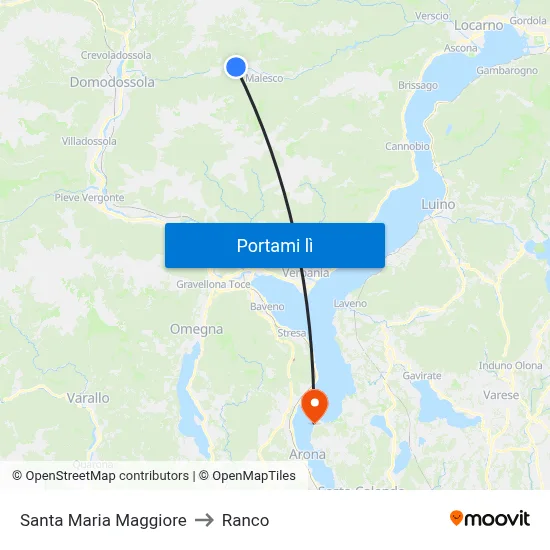 Santa Maria Maggiore to Ranco map