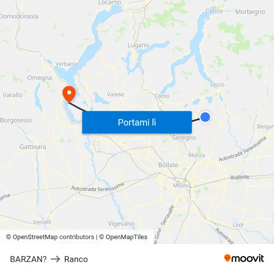 BARZAN? to Ranco map