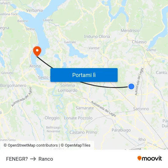 FENEGR? to Ranco map