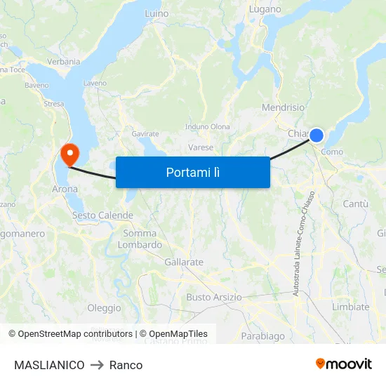 MASLIANICO to Ranco map